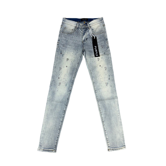 Purple Rhinestones Jean 030