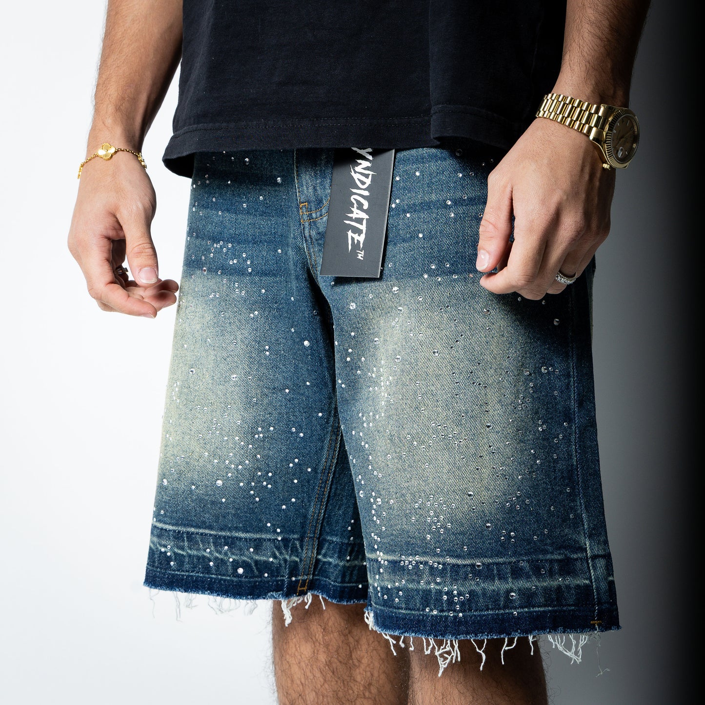 SYNDICATE short Rhinestone ( blue )