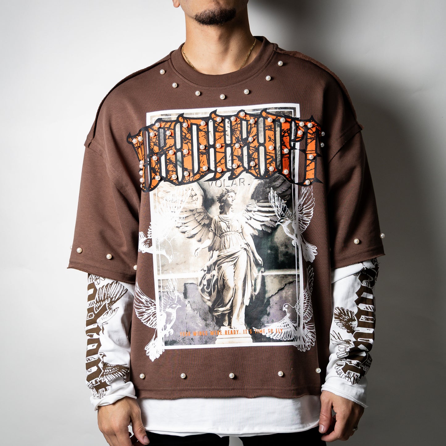 Publik Rhinestone Sweater “ Radiant ” Brown