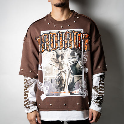 Publik Rhinestone Sweater “ Radiant ” Brown