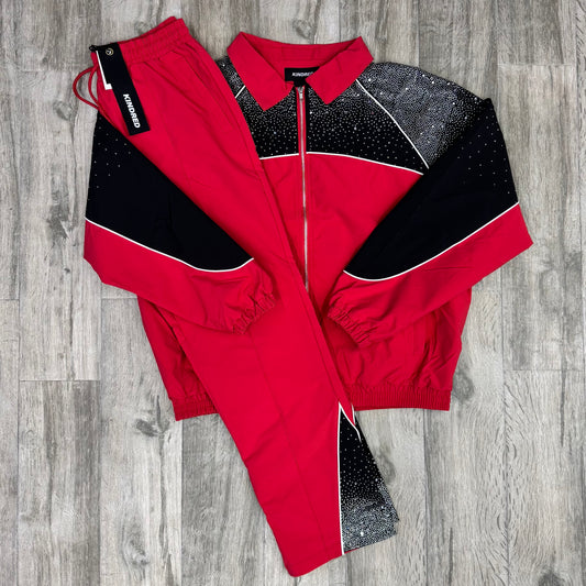 KINDRED Rhinestone Tracksuit [black/red]