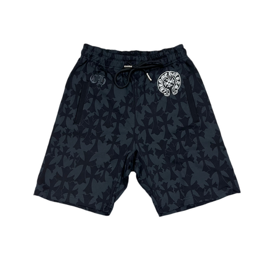 Chrom€ He@rts Black Short Crosses