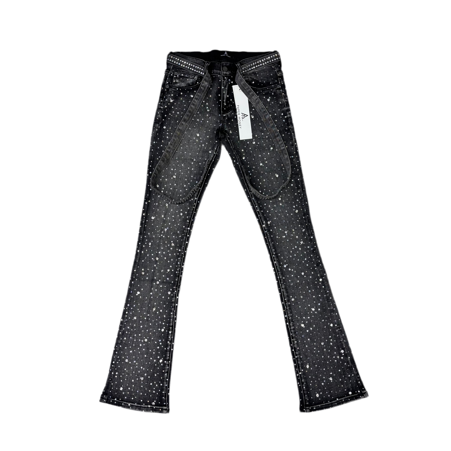 Paper Money Stargazer Rhinestone Jean [black]