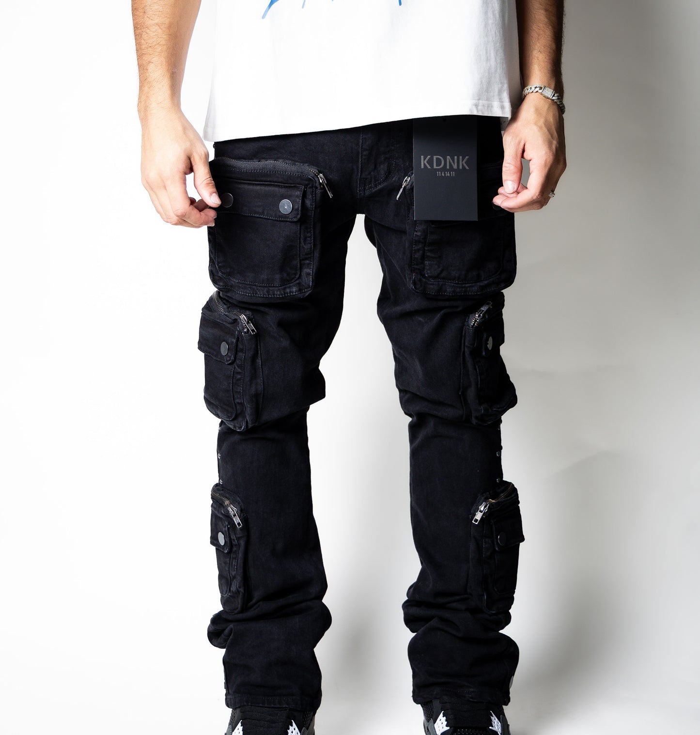 KDNK Multi Cargo Skinny Flare Fit [lt.black]