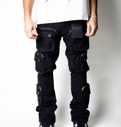 KDNK Multi Cargo Skinny Flare Fit [lt.black]