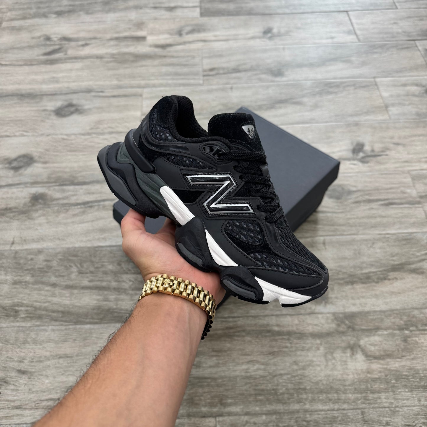 New Balance 9060 Shoe Palace Black Silver