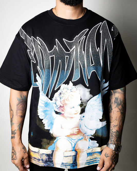 Mixed Emotion Black Dove Rhinestone