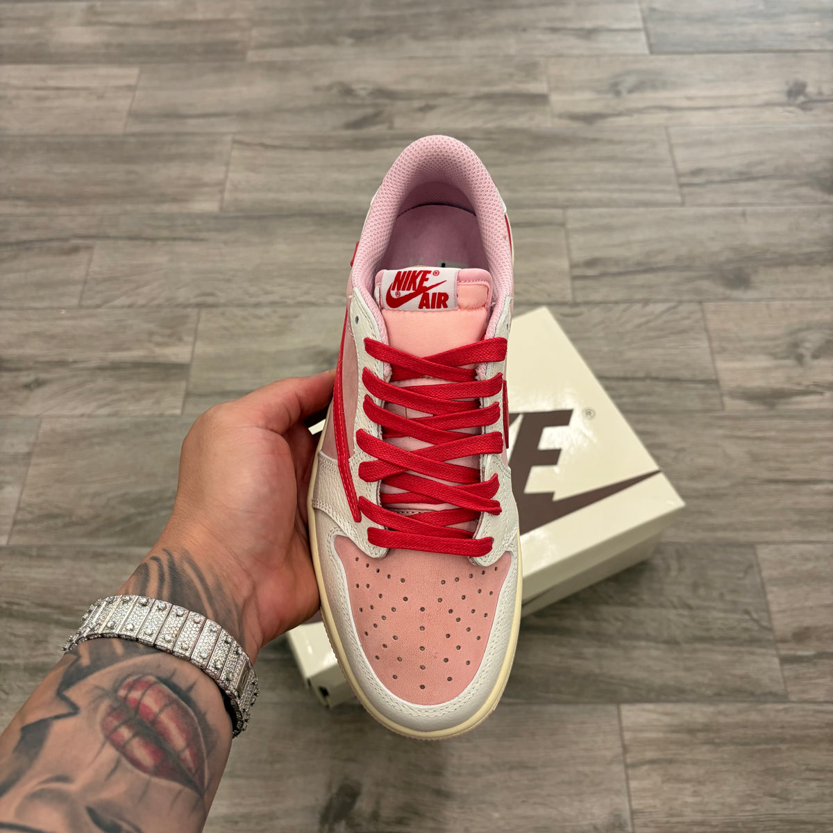 Jordan 1 Retro Low SP Travis Scott Sail Tropical Pink