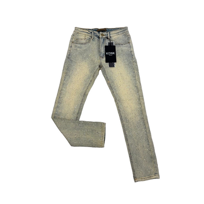 KDNK Multi-Rhinestone Skinny Fit [tm.blue]