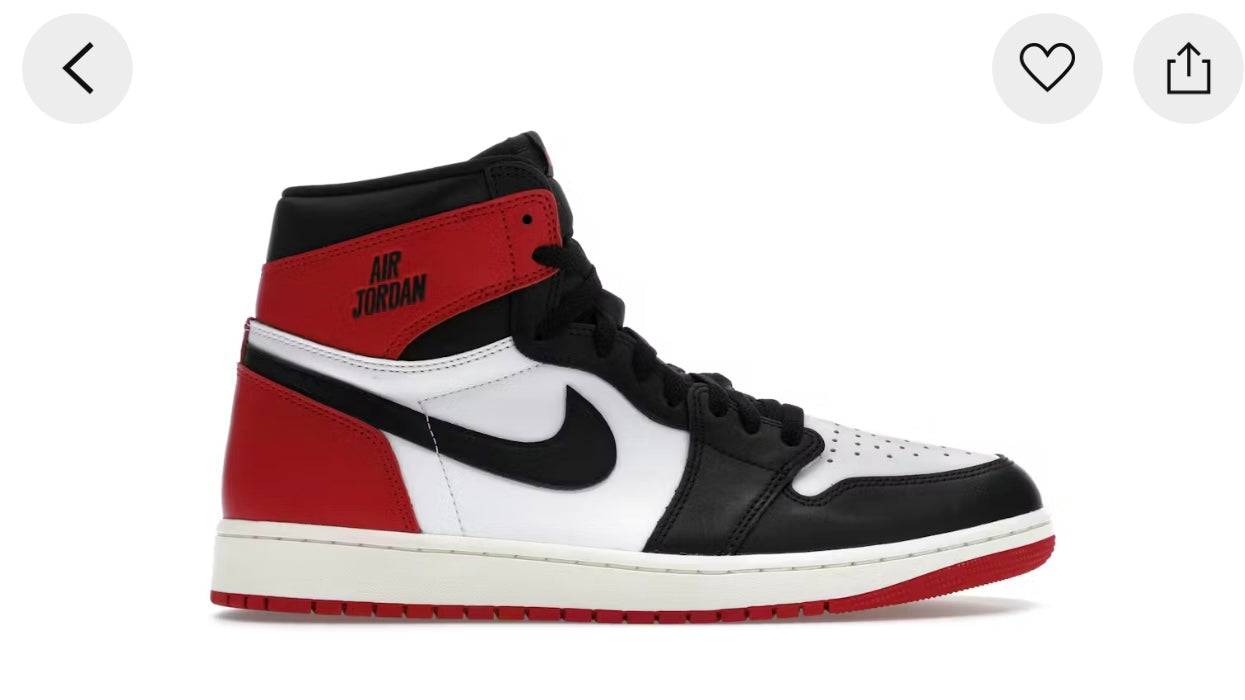 Jordan 1 Retro Black Toe Reimagined