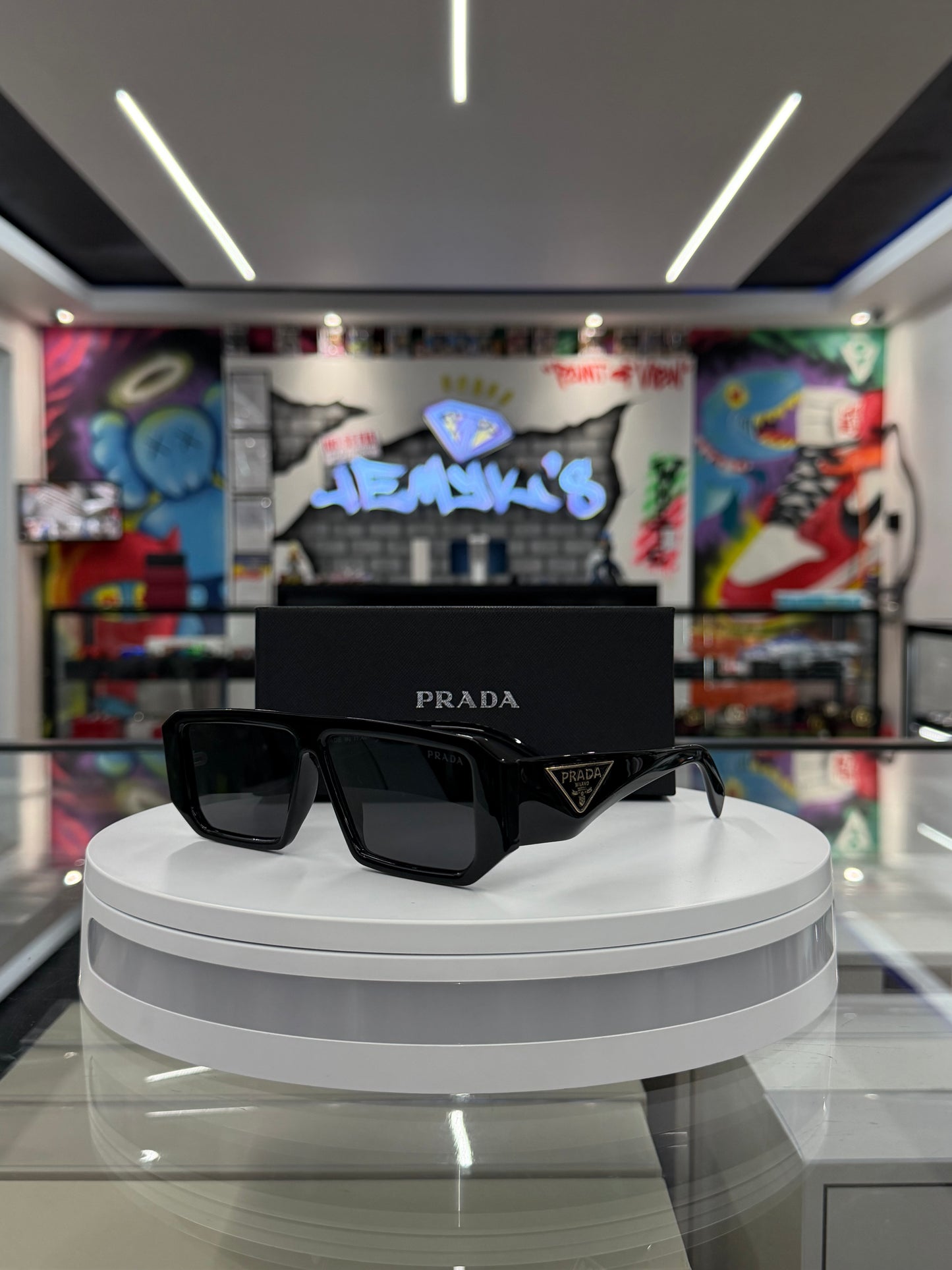 Designer Sunglasses Black Square [Pr@da]