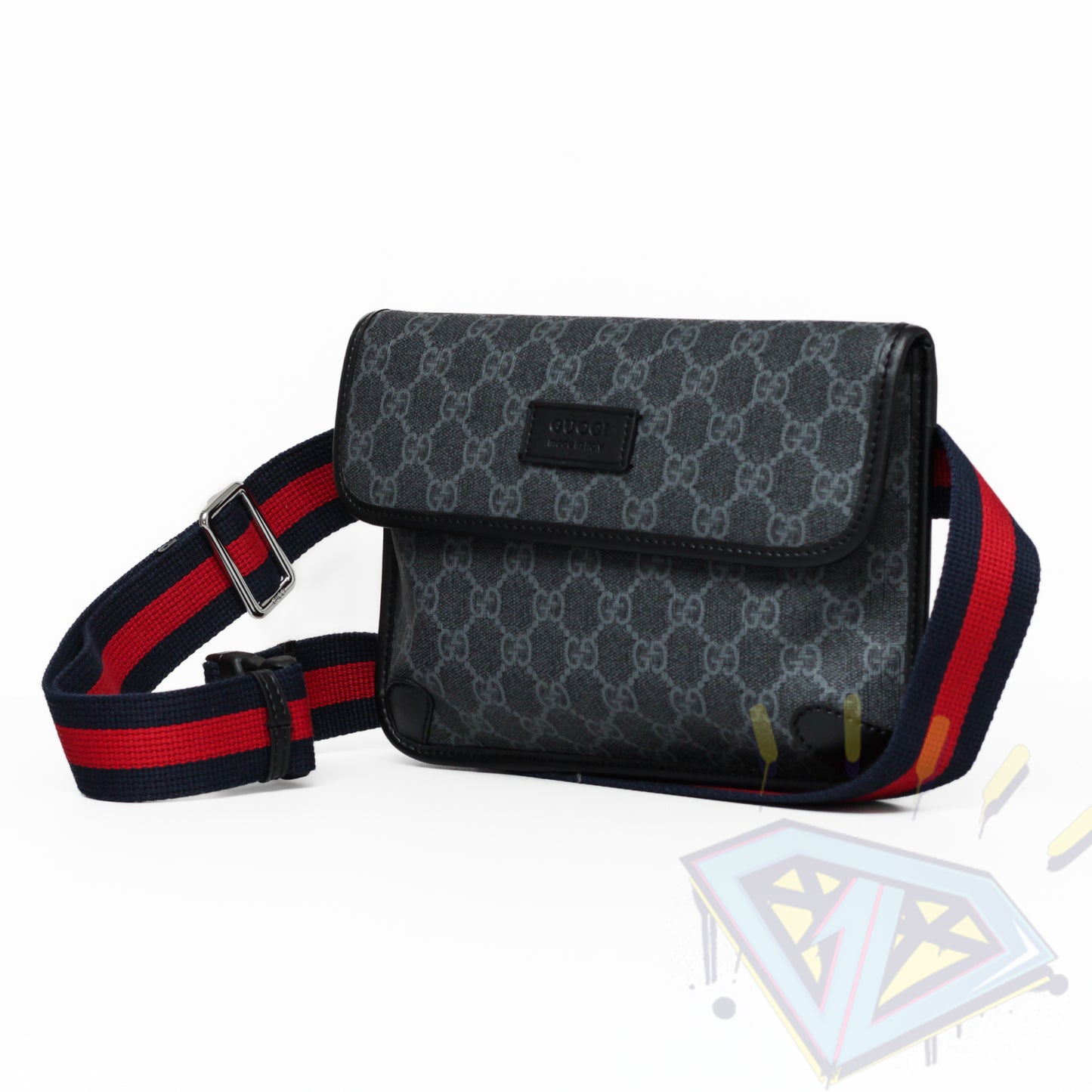 GG Supreme Belt Bag Black