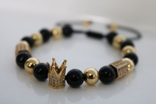 Crown Bracelet Black/Gold