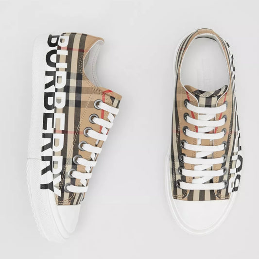 BB Logo Print Vintage Sneakers