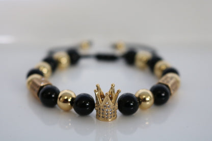 Crown Bracelet Black/Gold