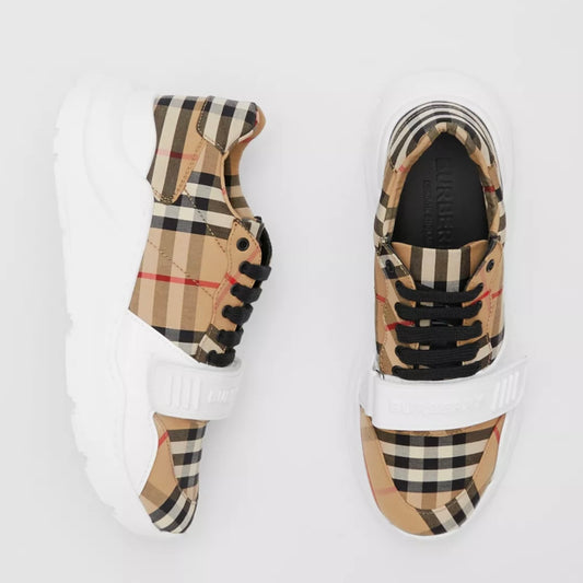 BB Vintage Check Cotton Sneakers